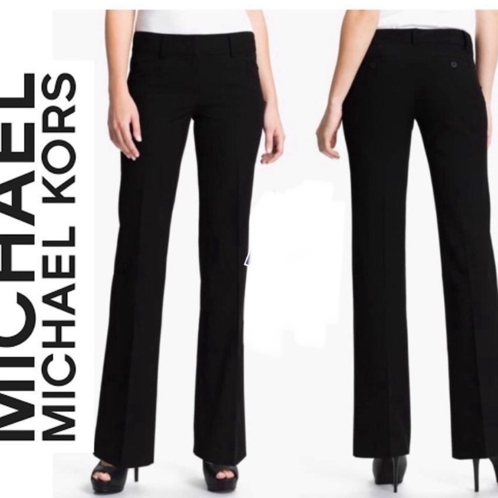 Michael Michael Kors black Gramercy Fit trouser dress pants Sz 6